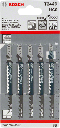 T 244 D Speed for Wood Jigsaw Blade Bosch Professional