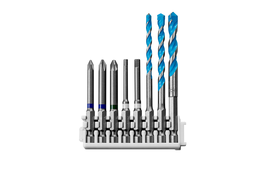 Pick & Click Extra Hard Screwdriver and MultiConstruction Drill Bit Mixed Pack, 8-piece