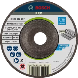 PRO Stainless Steel Bonded Grinding Disc